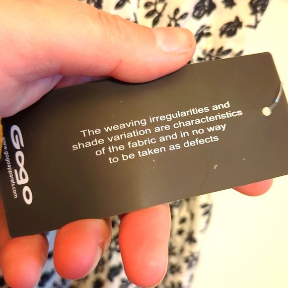 Hint of Blush M White with Black Floral Dress - Picture 6 of 9